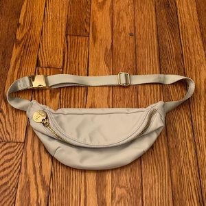 Grey STONEY CLOVER LANE belt bag brand new never worn with gold hardware